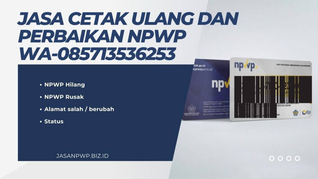 Jasa Cetak Ulang NPWP