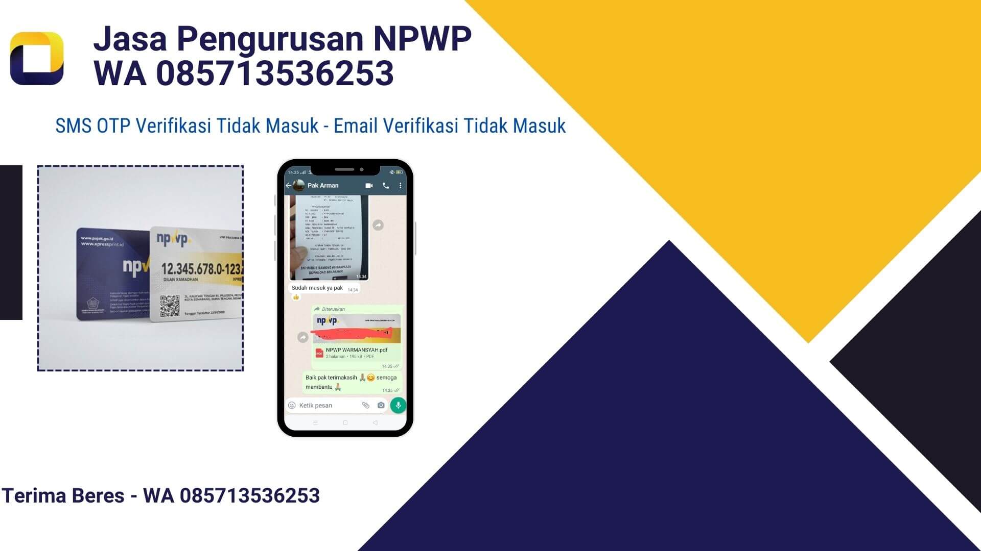 Verifiksi NPWP menggunakan Jasa