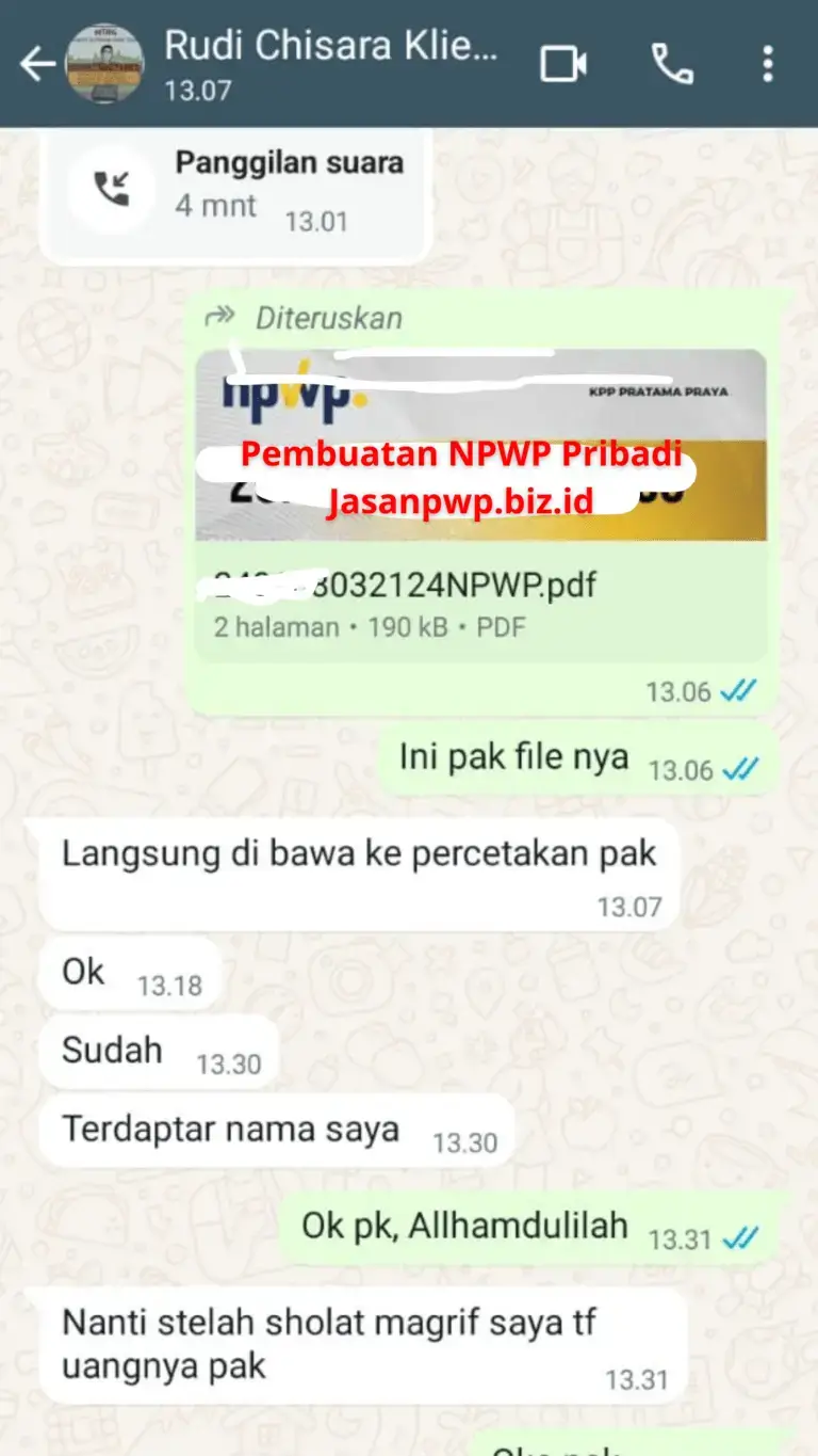 Pembuatan NPWP Pribadi