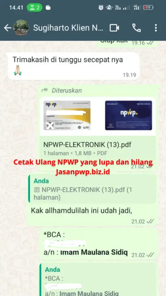 Pembuatan NPWP Pribadi untuk Kerja