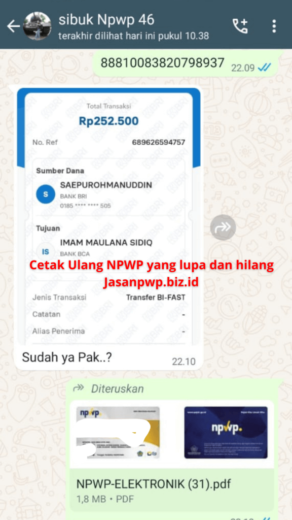 Jasa pengurusan npwp hilang