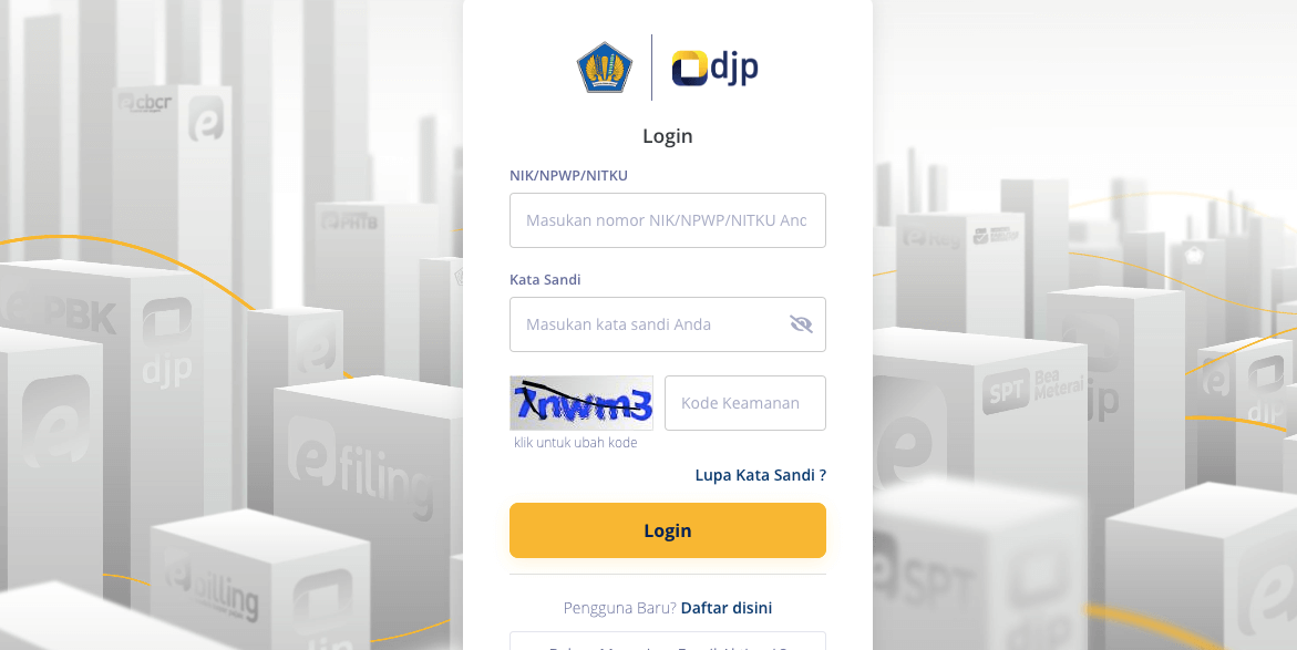Jasa pembuatan akun DJP
