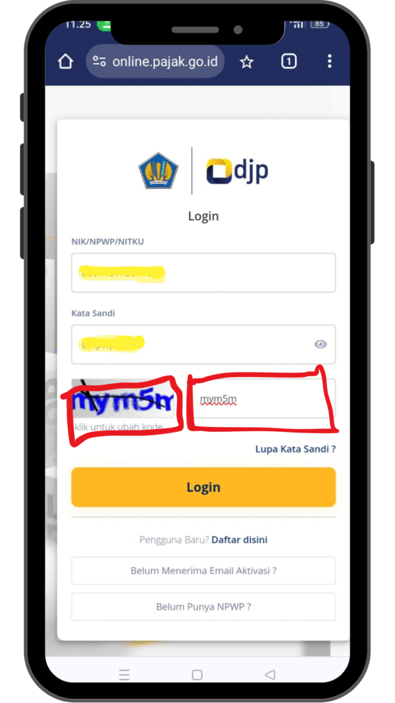 Cara masuk ke akun DJP