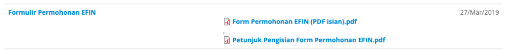 Cara dawnload formulir EFIN di DJP