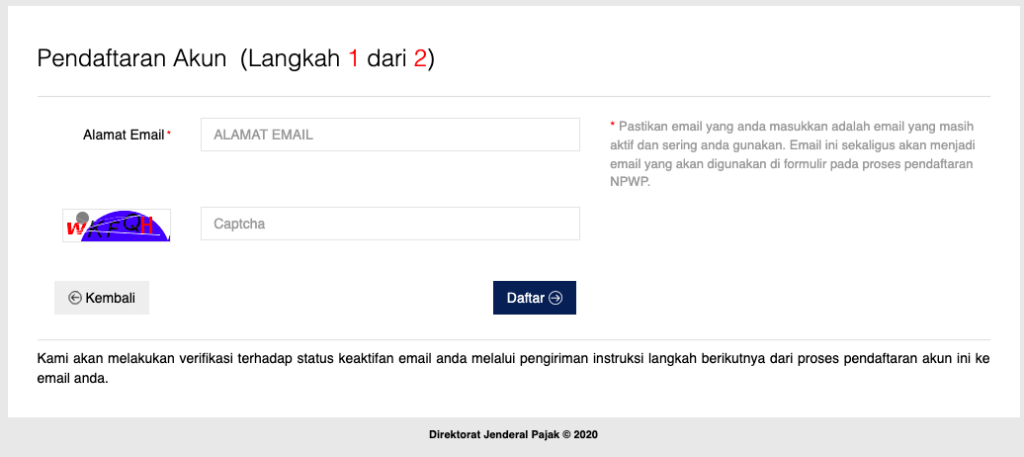 Cara membuat npwp online di ereg pajak