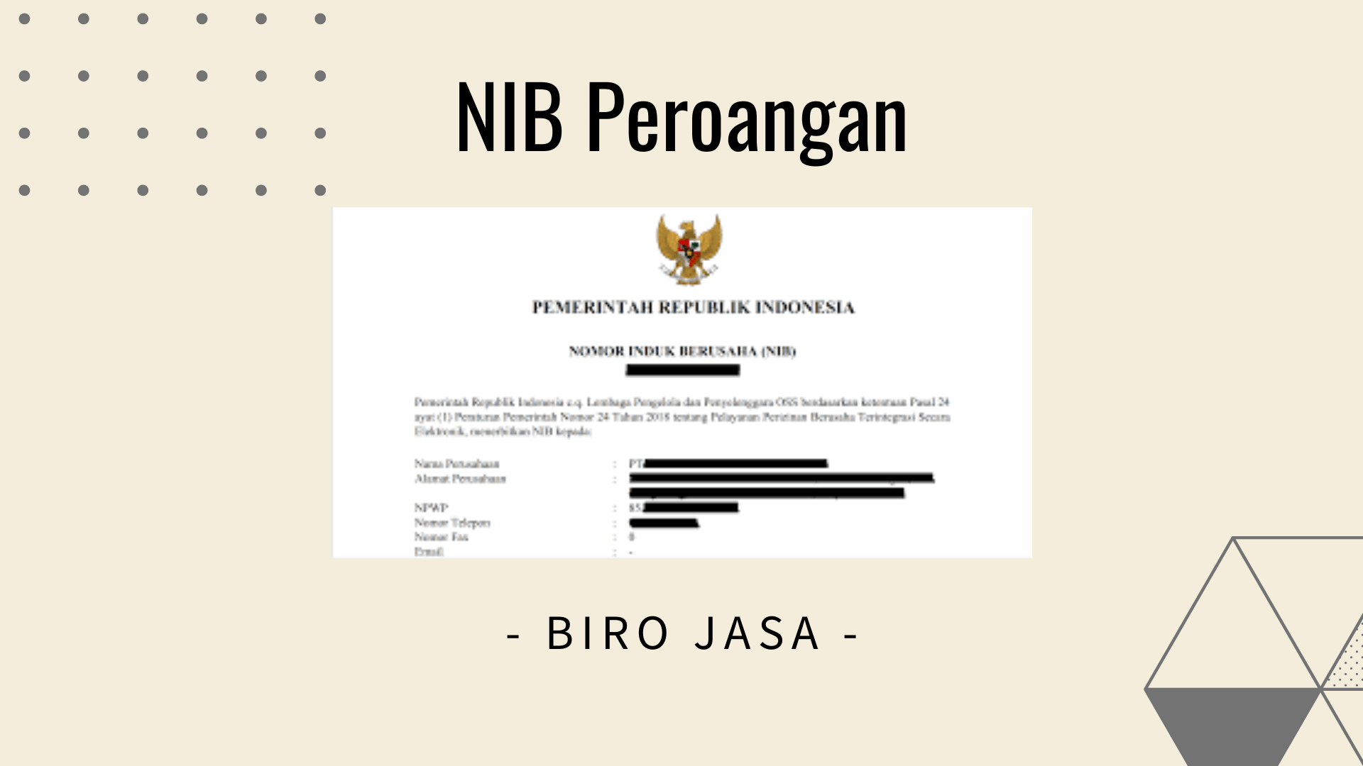 Jasa pembuatan NIB perorangan