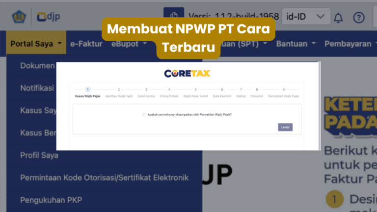 Cara Membuat NPWP PT Perorangan di Coretax