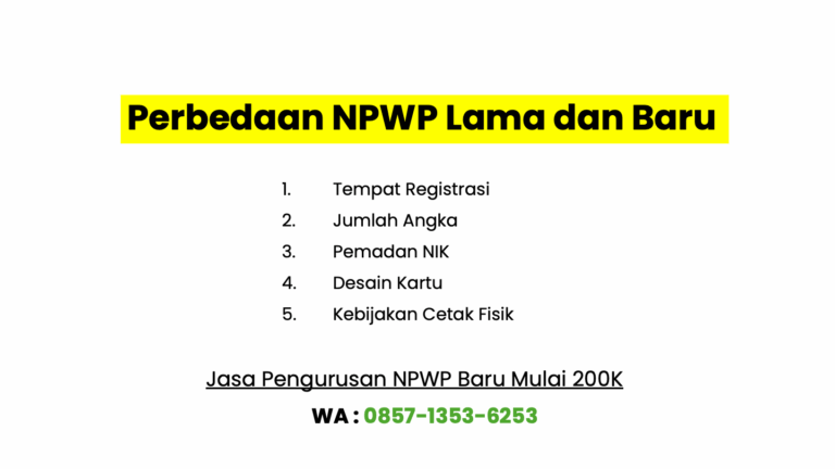 Perbedaan NPWP baru dan Lama