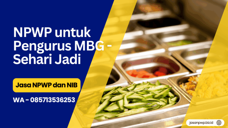 NPWP untuk Pengurus MBG