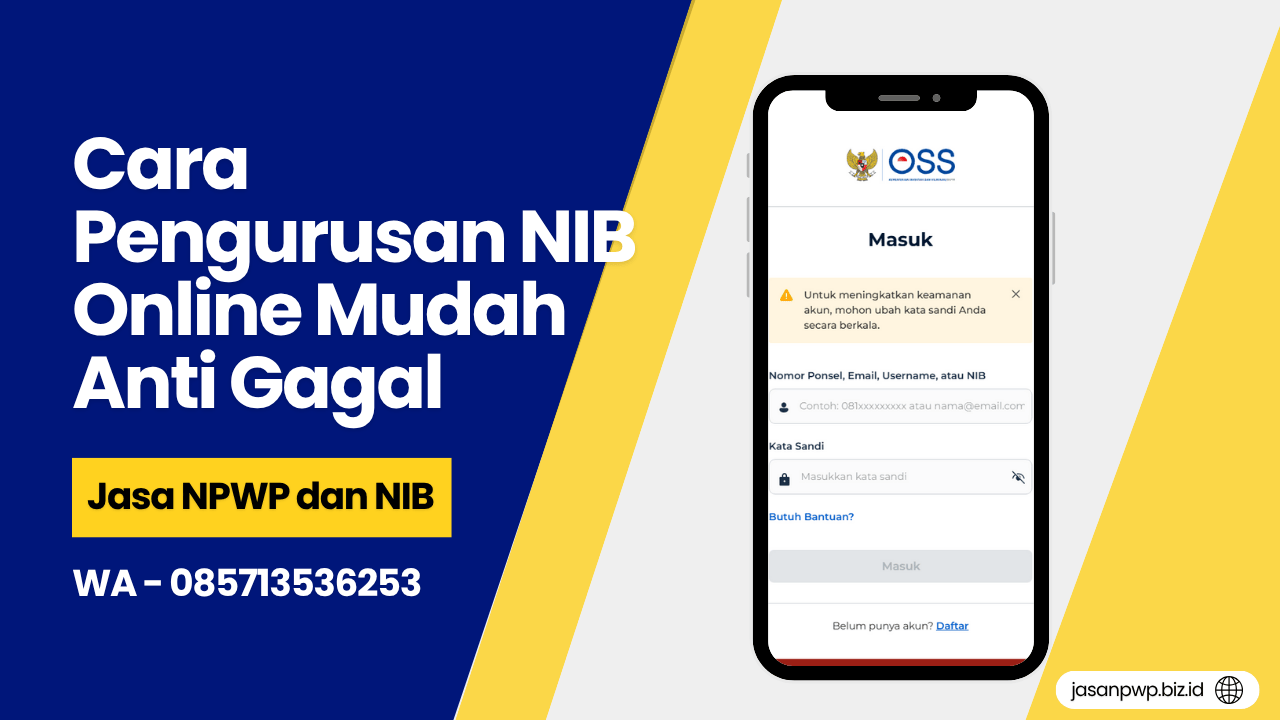 Cara Pengurusan NIB Online