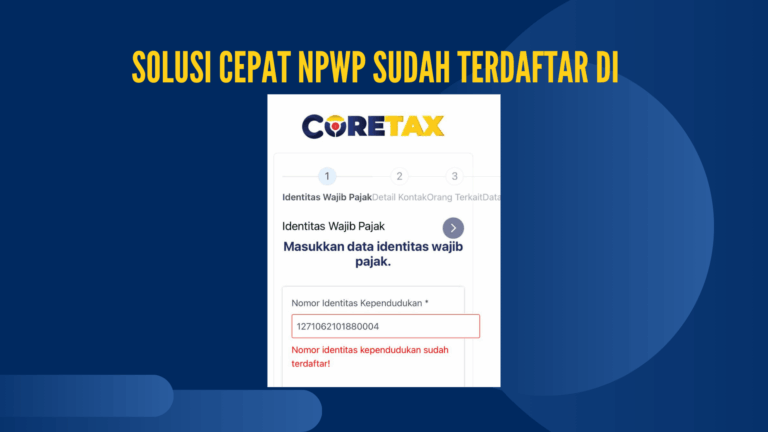 nik sudah terdaftar di coretax